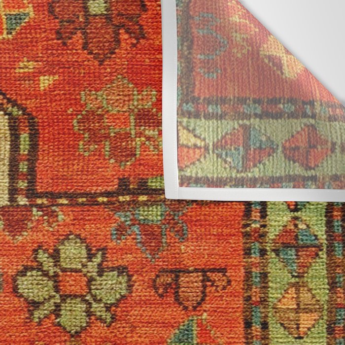 Antique Caucasian Floral Rug Print Wall Tapestry Gallery Image 3