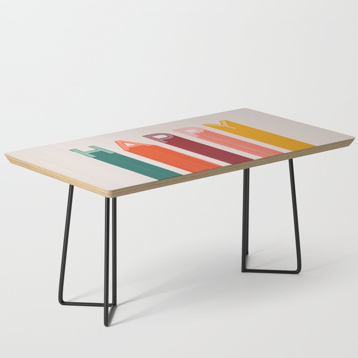 Happy Letters in Retro Colors Coffee Table Gallery Image 1