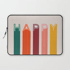 Happy Letters in Retro Colors Laptop Sleeve Gallery Image 1