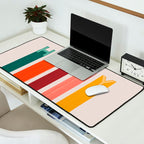 Happy Letters in Retro Colors Desk Mat Gallery Image 2