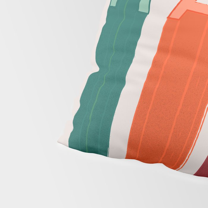 Happy Letters in Retro Colors Pillow Sham Gallery Image 4