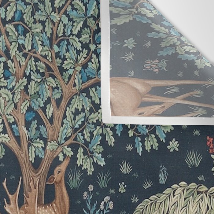 William Morris The Brook Indigo Tapestry Blue Wall Tapestry Gallery Image 3
