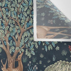 William Morris The Brook Indigo Tapestry Blue Wall Tapestry Gallery Image 3