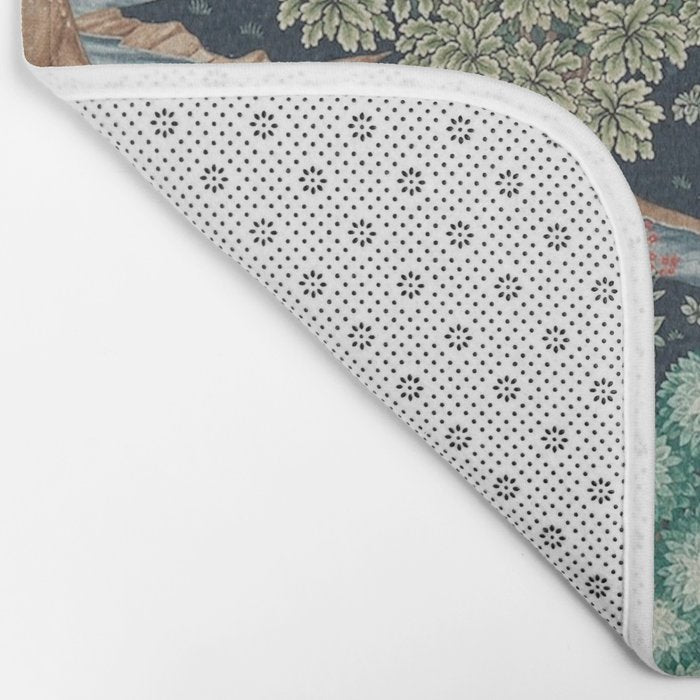 William Morris The Brook Indigo Tapestry Blue Bath Mat Gallery Image 2