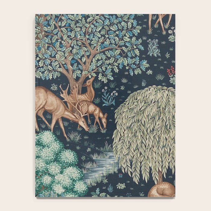 William Morris The Brook Indigo Tapestry Blue Notebook Gallery Image 4