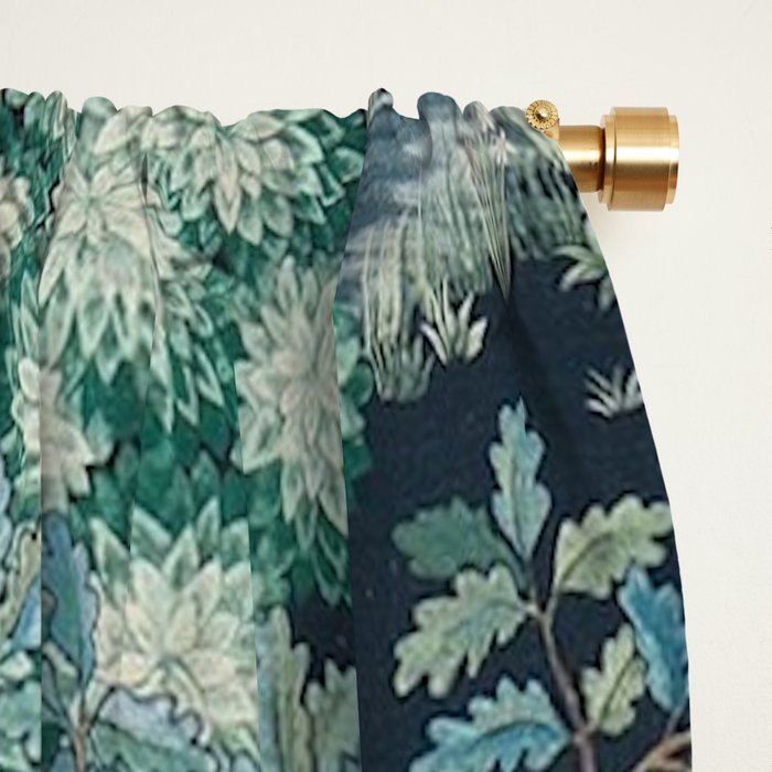 William Morris The Brook Indigo Tapestry Blue Window Curtain Gallery Image 2