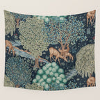 William Morris The Brook Indigo Tapestry Blue Wall Tapestry Gallery Image 4