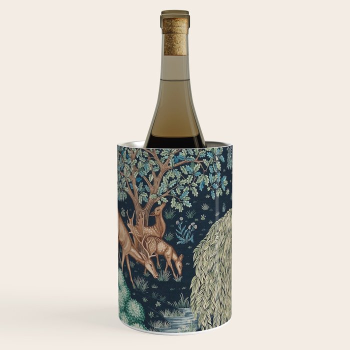 William Morris The Brook Indigo Tapestry Blue Wine Chiller Gallery Image 3