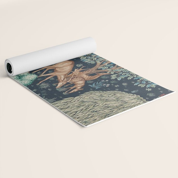 William Morris The Brook Indigo Tapestry Blue Yoga Mat Gallery Image 2
