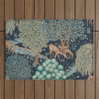 William Morris The Brook Indigo Tapestry Blue Outdoor Rug Gallery Image 1