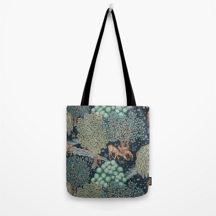 William Morris The Brook Indigo Tapestry Blue Tote Bag Gallery Image 2