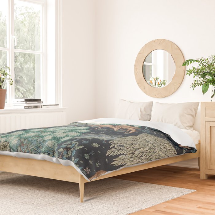 William Morris The Brook Indigo Tapestry Blue Duvet Cover Gallery Image 2