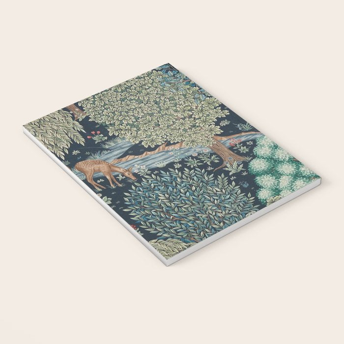 William Morris The Brook Indigo Tapestry Blue Notebook Gallery Image 3