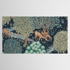 William Morris The Brook Indigo Tapestry Blue Tablecloth Gallery Image 2