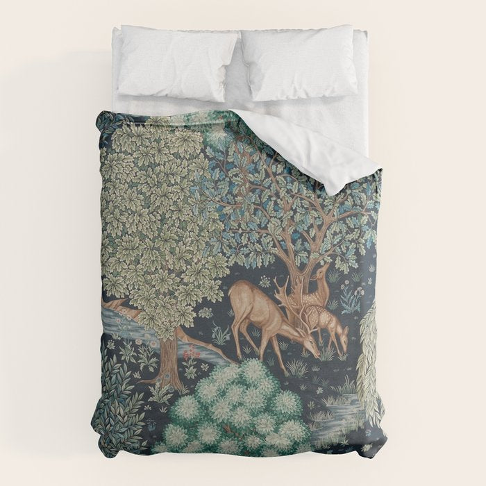 William Morris The Brook Indigo Tapestry Blue Duvet Cover Gallery Image 6