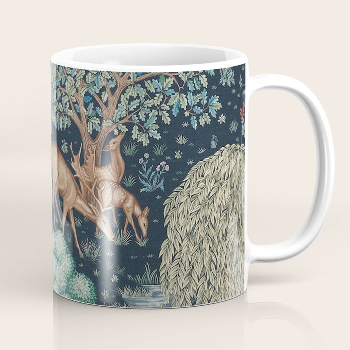 William Morris The Brook Indigo Tapestry Blue Coffee Mug Gallery Image 1