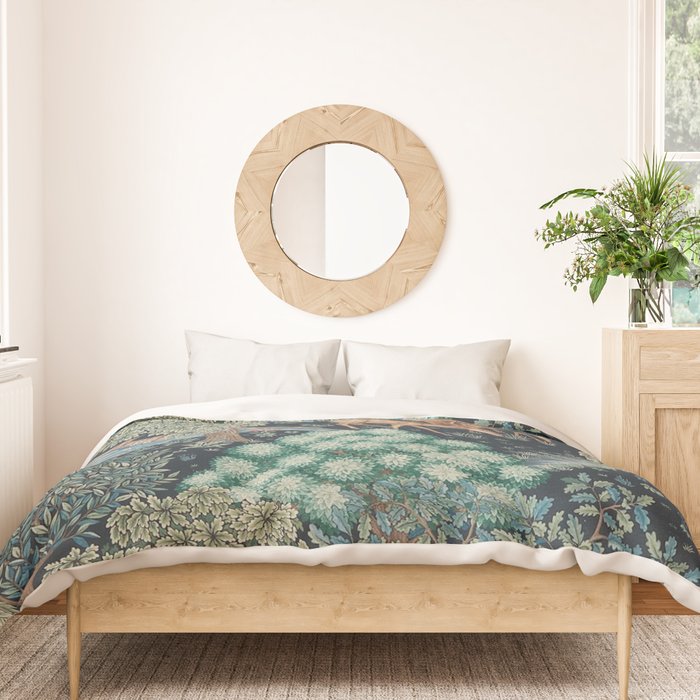 William Morris The Brook Indigo Tapestry Blue Duvet Cover Gallery Image 3