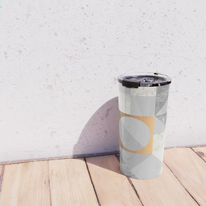 Marble Geometric Grey Travel Mug Gallery Image 4