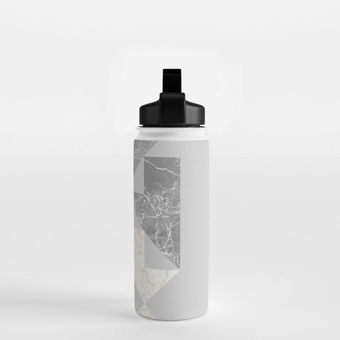 Marble Geometric Grey Water Bottle Gallery Image 2