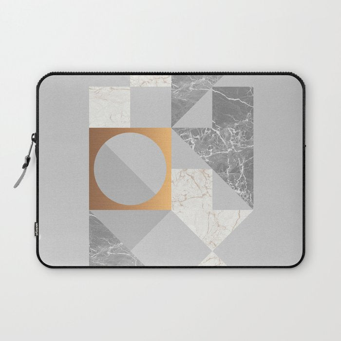 Marble Geometric Grey Laptop Sleeve Gallery Image 1