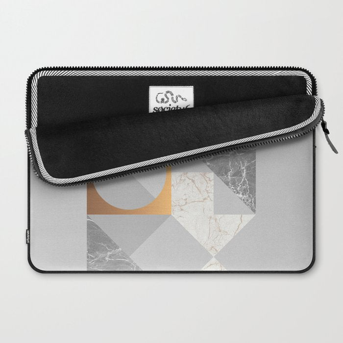 Marble Geometric Grey Laptop Sleeve Gallery Image 2