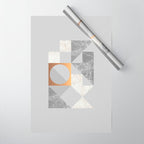Marble Geometric Grey Wrapping Paper Gallery Image 1