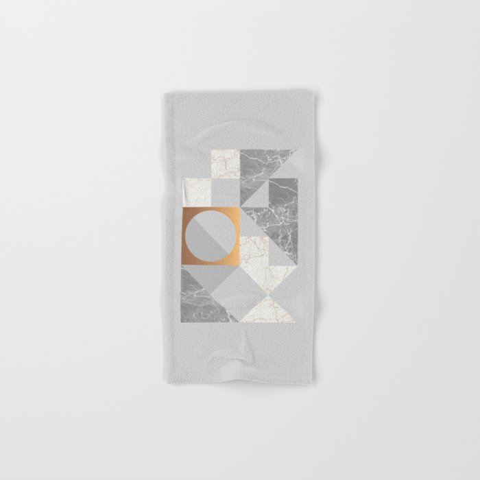Marble Geometric Grey Bath Towel Gallery Image 1