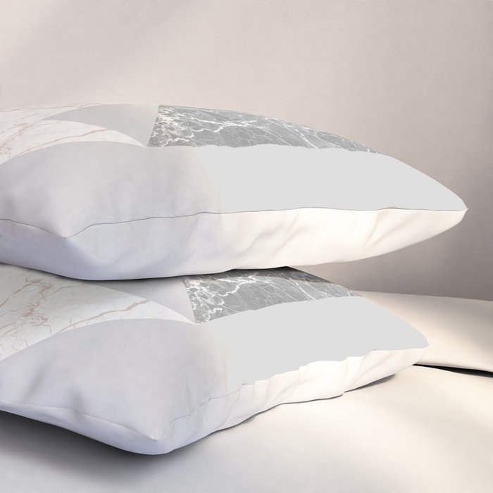 Marble Geometric Grey Pillow Sham Gallery Image 3