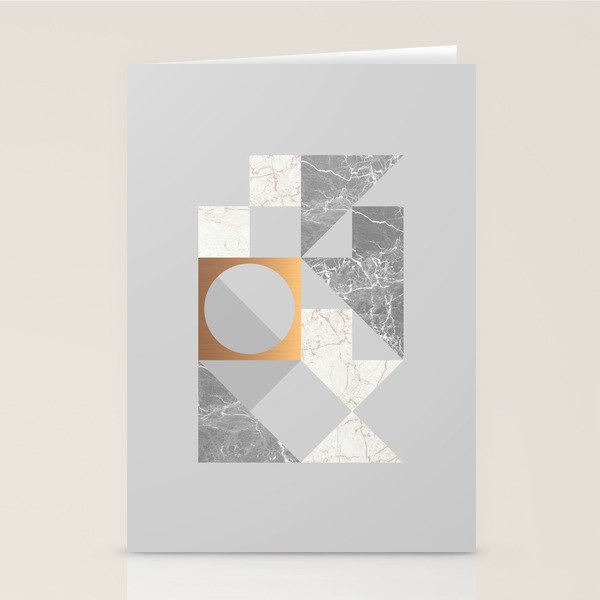 Marble Geometric Grey Stationery Card Gallery Image 2