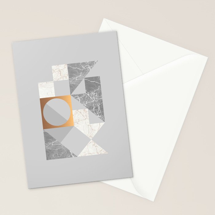 Marble Geometric Grey Stationery Card Gallery Image 2