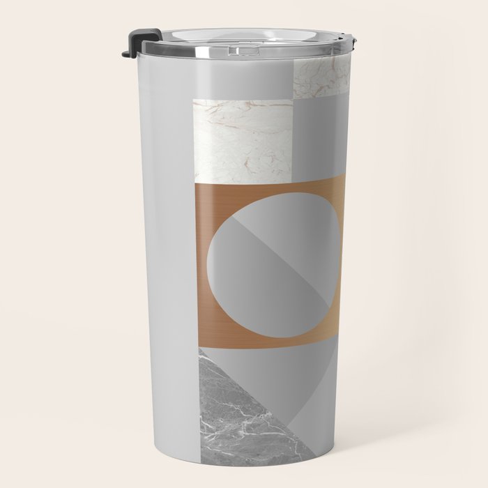 Marble Geometric Grey Travel Mug Gallery Image 3