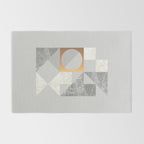Marble Geometric Grey Rug Gallery Image 2