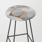 Marble Geometric Grey Stool Gallery Image 2