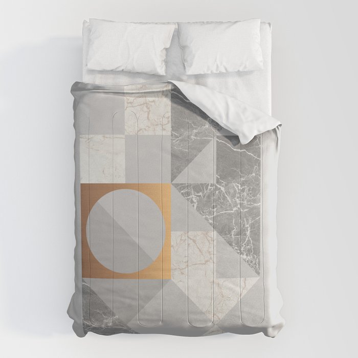 Marble Geometric Grey Comforter Gallery Image 1