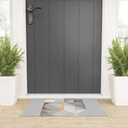 Marble Geometric Grey Welcome Mat Gallery Image 3