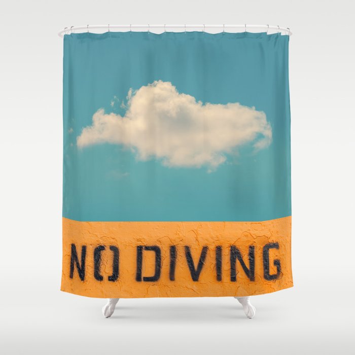 No Diving Shower Curtain Gallery Image 1