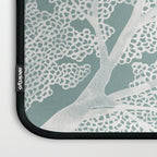 Sea Fan Coral - White on Mint Laptop Sleeve Gallery Image 3