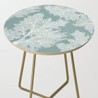 Sea Fan Coral - White on Mint Side Table Gallery Image 2