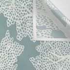 Sea Fan Coral - White on Mint Wall Tapestry Gallery Image 3