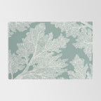 Sea Fan Coral - White on Mint Rug Gallery Image 2