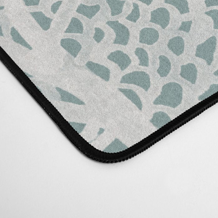 Sea Fan Coral - White on Mint Desk Mat Gallery Image 4