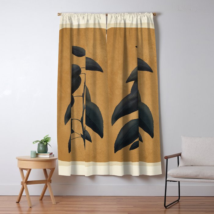 Leaf Design 12 Window Curtain Gallery Image 1