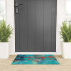 Aztec Turquoise Stone Abstract Texture Design Art Welcome Mat Gallery Image 3