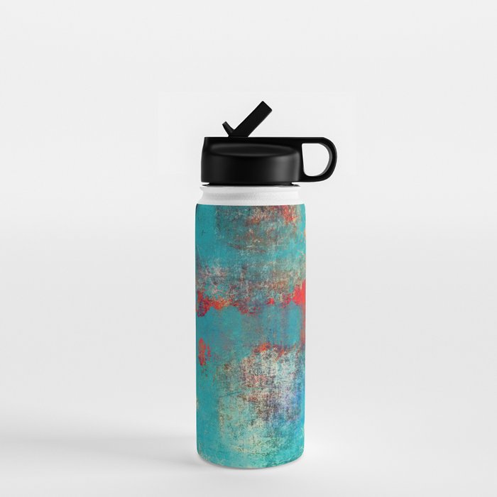 Aztec Turquoise Stone Abstract Texture Design Art Water Bottle Gallery Image 1