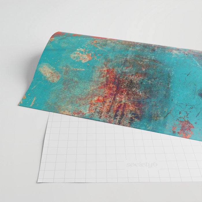 Aztec Turquoise Stone Abstract Texture Design Art Wrapping Paper Gallery Image 2