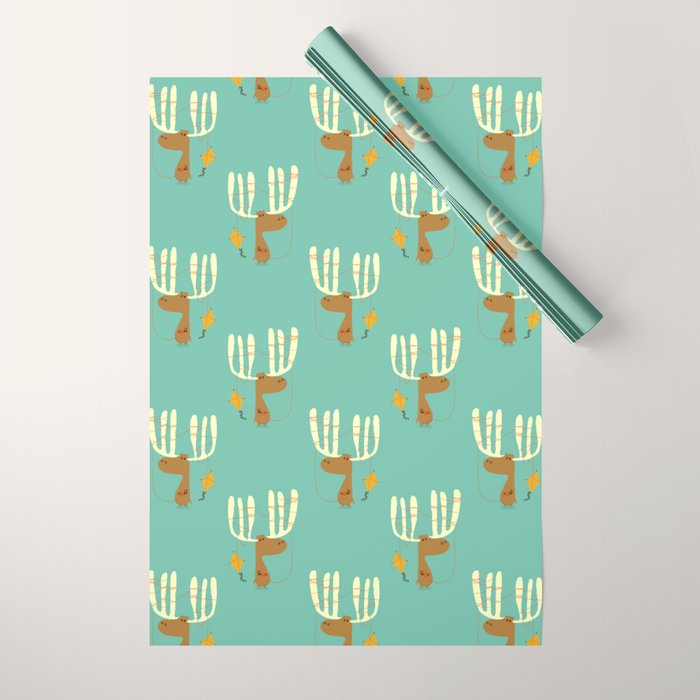A moose ing Wrapping Paper Gallery Image 1