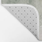 Abstract blush pink green white watercolor brushstrokes Bath Mat Gallery Image 2