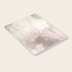 Abstract blush pink green white watercolor brushstrokes Notebook Gallery Image 2