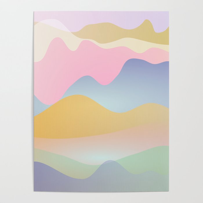 Morning glow Ombre landscape  Poster Gallery Image 1