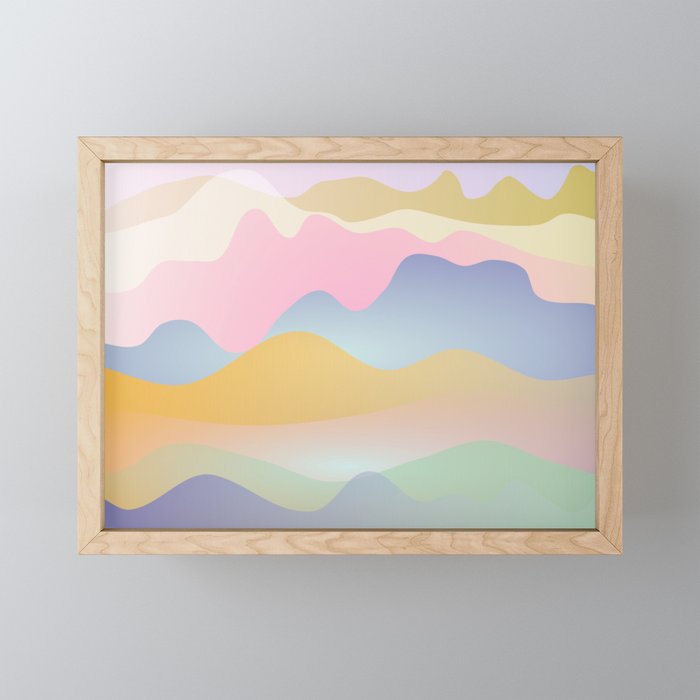 Morning glow Ombre landscape  Mini Art Print Gallery Image 1